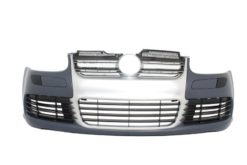 Alternative view of Støtfanger foran med frontlykter egnet for VW Golf V 5 (2003-2007) Jetta (2005-2010) R32-look grille i børstet aluminium