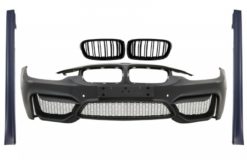 Støtfanger foran med nyregitter og sideskjørt egnet for BMW 3-serie F30 F31 Pre-LCI & LCI (2011-2018) M4 Design