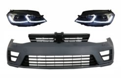 Støtfanger foran med LED-frontlykter Sekvensielle dynamiske svinglys egnet for VW Golf VII 7 (2013-2017) R-Line Look