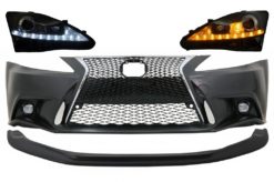 Frontstøtfanger med nedre spoilerleppe egnet for Lexus IS XE20 (2006-2013) IS F Sport Facelift XE30 2014-up Design og LED DRL-frontlykter Dynamisk blinklys