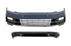Fremre støtfanger med bakre støtfanger Valance Diffuser Twin eksos egnet for VW Passat B8 3G (2015-2018) R-Line Design