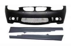 Frontstøtfanger med sideskjørt egnet for BMW 3-serie E92 Coupe E93 Cabrio (2006-2009) M3-look uten projektorer