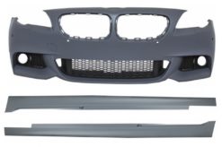 Frontstøtfanger med sideskjørt egnet for BMW F10 F11 5-serien (2011-2014) M-Technik Design uten tåkelys