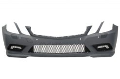 Alternative view of Støtfanger foran med enkeltrammegitter som passer for Mercedes E-Klasse C207 W207 A207 (2009-2012) Coupe Cabrio Sport Line Design