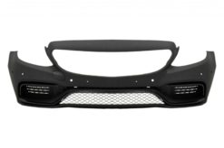 Alternative view of Støtfanger foran uten sentralgitter og diffusor med lyddemperspisser Svart egnet for Mercedes C-Klasse W205 S205 (2014-2018) C63 Design