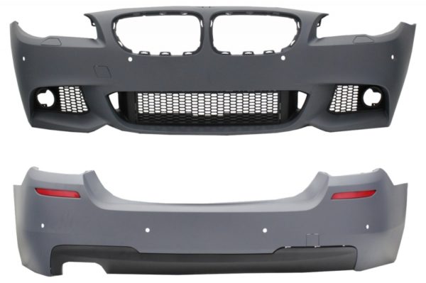 Fremre støtfanger uten tåkelys med bakre støtfanger egnet for BMW 5-serie F10 (2011-2014) M-Technik Design |