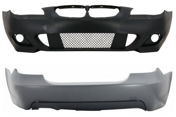 Fremre støtfanger uten tåkelys og bakre støtfanger egnet for BMW 5-serie E60 (2003-2010) M-Technik Design |