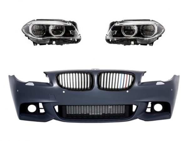 Støtfanger uten tåkelys M-Tech Frontlys Full LED-gitter 3 farger M-Power Design - BMW 5-serie F10 F11 LCI 2015-2017 |