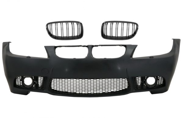 Frontstøtfanger uten tåkelys egnet for BMW 3-serie E90 E91 Touring LCI Facelift (2008-2011) M3 Design med sentrale nyregitter |