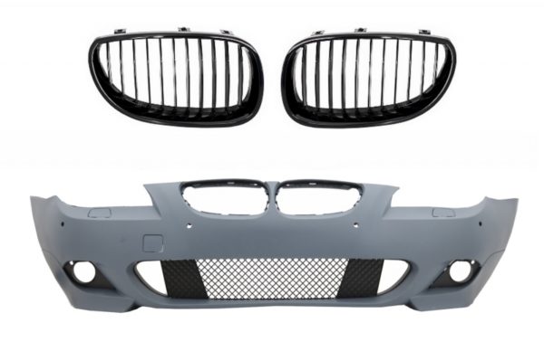 Støtfanger uten tåkelys med PDC 18 mm frontGrill - BMW 5-serie E60 07-10 M-Technik Design |