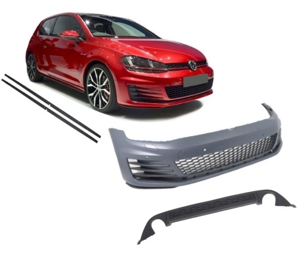 Støtfanger foran egnet for VW Golf VII 7 2013-2016 GTI Design med sideskjørt og bakre diffuser |