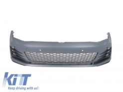 Alternative view of Støtfanger foran egnet for VW Golf VII Golf 7 2013-up GTI Look med frontlykter 3D RØD LED DRL Blinklys og Grille