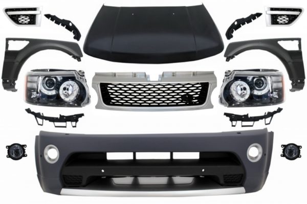 Frontkonvertering egnet for Land Range ROVER Sport L320 (2005-2013) Autobiography Design Støtfanger Frontlykter panser og skjermer |