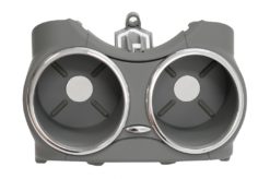 Dobbel koppholder foran egnet for Mercedes CLS C219 W219 (2003-2010) Grå