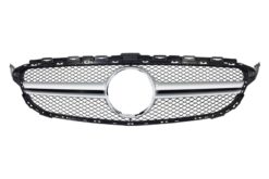 Frontgitter egnet for MERCEDES C-Klasse W205 S205 C205 A205 (2014-2018) C63 Design Sølv