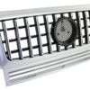 Frontgitter egnet for MERCEDES G-klasse W463 (1990-2014) G63 GT-R Panamericana Design Silver |