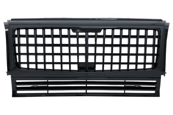 Frontgitter egnet for Mercedes G-Klasse W463 (1990-2014) GT-R Panamericana Vertikal Eksklusiv Design Piano Svart