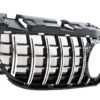 Frontgitter egnet for Mercedes SLC-Klasse R172 Facelift (2016-2019) GT-R Panamericana Design Black Chrome |
