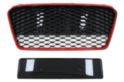 Frontgitter egnet for Audi R8 42 1st Generation Facelift (2013-2015) RS Design Glossy Black Red