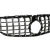 Frontgitter egnet for Mercedes C-Klasse C63 W205 Sedan S205 T-Modell A205 Cabriolet C205 Coupe (03.2018-2020) med kamera Black Chrome |