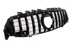Alternative view of Frontgitter egnet for Mercedes CLA X118 C118 (2019-up) Piano Black Stripes GT-R Panamericana Design