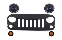 Frontgitter med CREE LED-frontlykter Angel Eye og blinklys egnet for Jeep Wrangler Rubicon JK 2007-2017