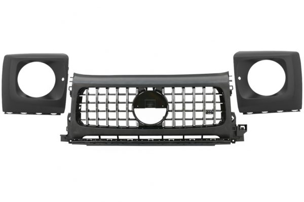 Grill med lykterammer egnet for Mercedes G-Klasse W463 A (06.2018-Up) GT-R Panamericana Design |