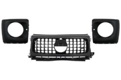 Frontgitter med frontlykter Deksler egnet for Mercedes G-Klasse W464 W463A & G63 AMG (06.2018-Up) GT-R Panamericana Design Piano Black