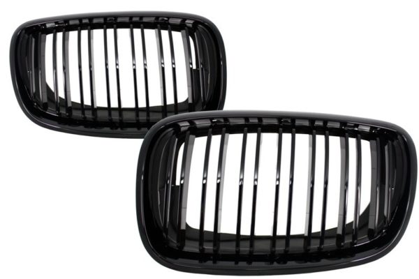 Frontgitter Nyre egnet for BMW X5 X6 E70 E71 (2007-2014) Double Stripe M Design Piano Black |