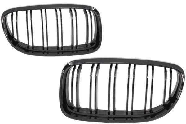 Nyregitter foran egnet for BMW 3-serie E90 E91 LCI (2008-2011) Double Stripe M Design Piano Black