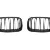 Nyregitter foran egnet for BMW 3-serie E90 E91 LCI (2008-2011) Double Stripe M Design Piano Black |