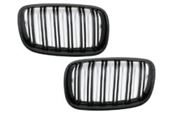 Nyregitter foran egnet for BMW X5 E70 X6 E71 (2007-2014) Double Stripe M Design Piano Black
