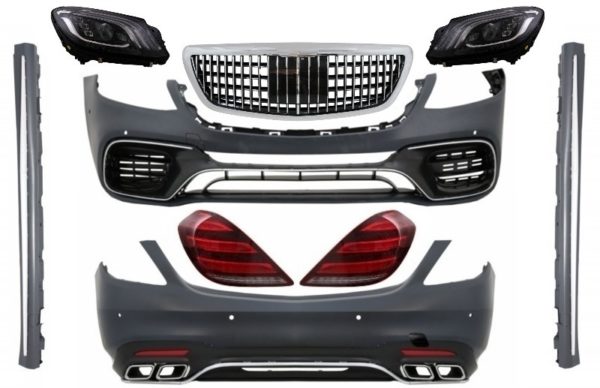 Stylingpakke  - Mercedes S-Klasse W222 Facelift (2013-06.2017) S63 Look med LED-lys