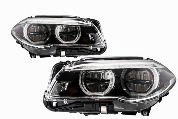 Full LED Angel Eyes frontlykter egnet for BMW 5-serie F10 F11 LCI (2014-2017)