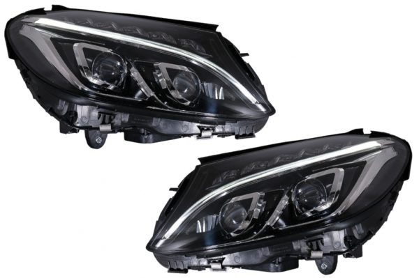 Full LED DRL Frontlykter egnet for Mercedes C-Klasse W205 S205 A205 C205 (2014-2018) |