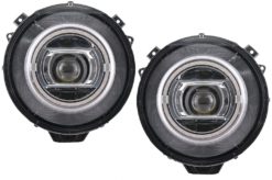 Full LED-frontlykter egnet for Mercedes G-klasse W463 (2005-2017) Chrome Facelift 2018 Design med dynamisk oppstart
