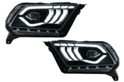 Full LED-frontlykter egnet for Ford Mustang V (2010-2014) med dynamisk sekvensielt svinglys