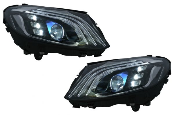 Full LED-frontlykter egnet for Mercedes C-Klasse W205 S205 (2014-2020) LHD W222 Design