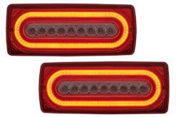 Full LED LightBar Baklykter egnet for Mercedes G-Klasse W463 (1989-2015) Rød Klar
