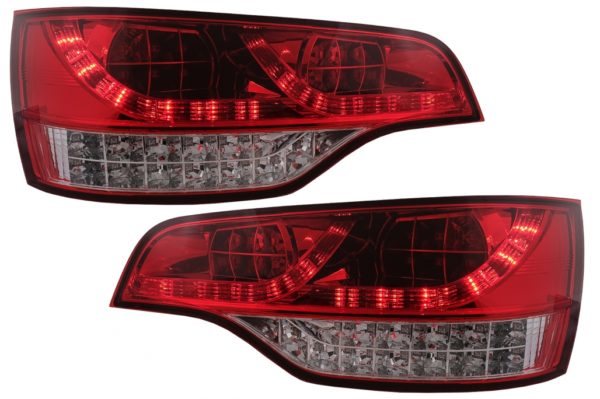 Full LED-baklykter som passer til Audi Q7 4L (2006-2009) Rød Klar |