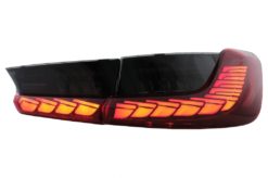 Alternative view of Full LED-baklykter egnet for BMW 3-serie G20 G28 M3 G80 Sedan (2018-2022) Red Smoke med dynamisk sekvensielt svinglys