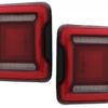Full LED-baklykter egnet for Jeep Wrangler IV JL/JLU (2018-up) RED med dynamisk oppstart og sekvensielle svinglys | Full LED-baklykter egnet for Jeep Wrangler IV JL/JLU (2018-up) RED med dynamisk oppstart og sekvensielle svinglys |