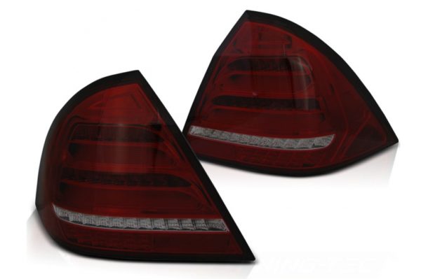 Full LED-baklykter egnet for Mercedes Benz C-klasse W203 (2000-2004) Red Smoke med dynamisk blinklys