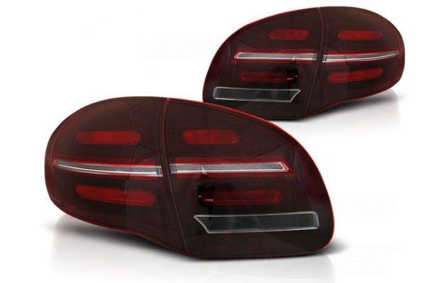 FULL LED-baklykter egnet for Porsche Cayenne 958 E2 92A Prefacelift (2010-2014) Rød hvit med dynamiske svinglys |