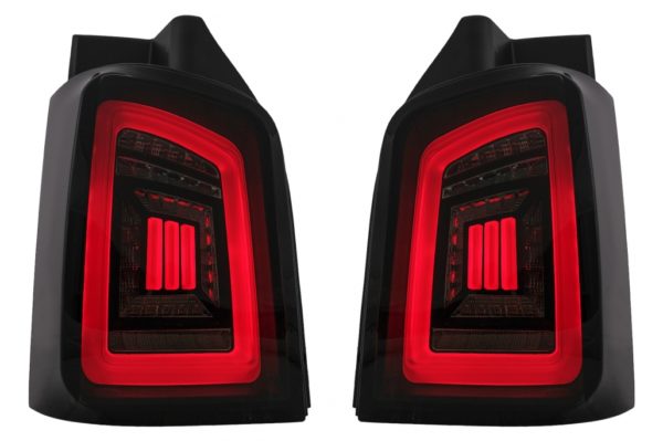 Full LED-baklykter egnet for VW Transporter V T5 (2003-2009) Black Smoke Dynamic Sequential Turining Lights