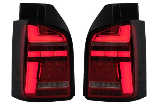 Full LED-baklykter egnet for VW Transporter T6 (2015-2020) Dynamic Sequential Turning Light Red Clear