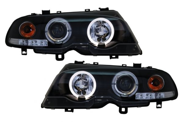 Halo Angel Eyes Frontlykter egnet for BMW 3-serie E46 Coupe Cabrio (04.1999-03.2003) Svart |