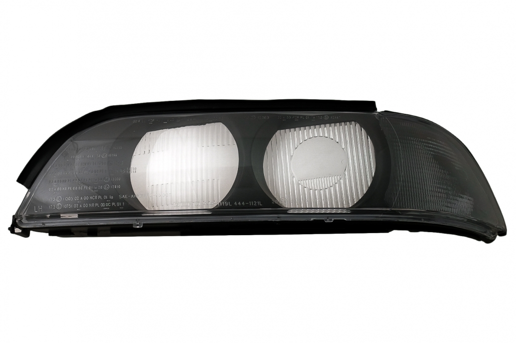 Frontlyktglass venstre side røykgrå egnet for BMW 5-serie E39 (1995-2000) | Frontlyktglass venstre side røykgrå egnet for BMW 5-serie E39 (1995-2000)