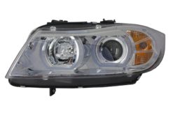 Alternative view of Frontlykter 3D LED Angel Eyes egnet for BMW E90 E91 (03.2005-08.2008) U-Type Chrome HID