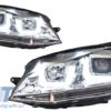 Frontlykter 3D LED DRL LED Blinklys egnet for VW Golf 7 VII (2012-up) Chrome | Frontlykter 3D LED DRL LED Blinklys egnet for VW Golf 7 VII (2012-up) Chrome |